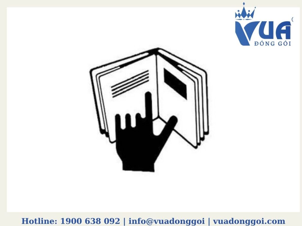 biểu tượng bàn tay và cuốn sách