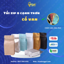 Túi Nhựa Zipper 8 Cạnh Trơn