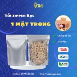 Túi Zip Bạc Đáy Đứng